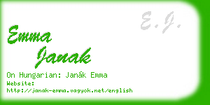 emma janak business card